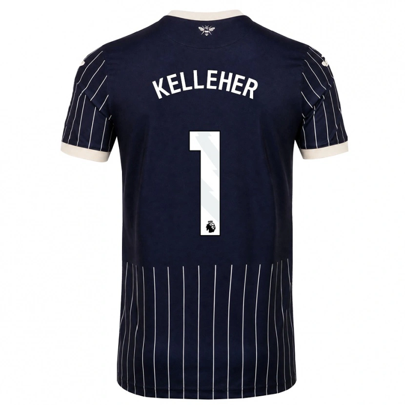 Danxen Mulher Camisola Caoimhín Kelleher #1 Preto Branco Alternativa 2026/27 Camisa Brasil
