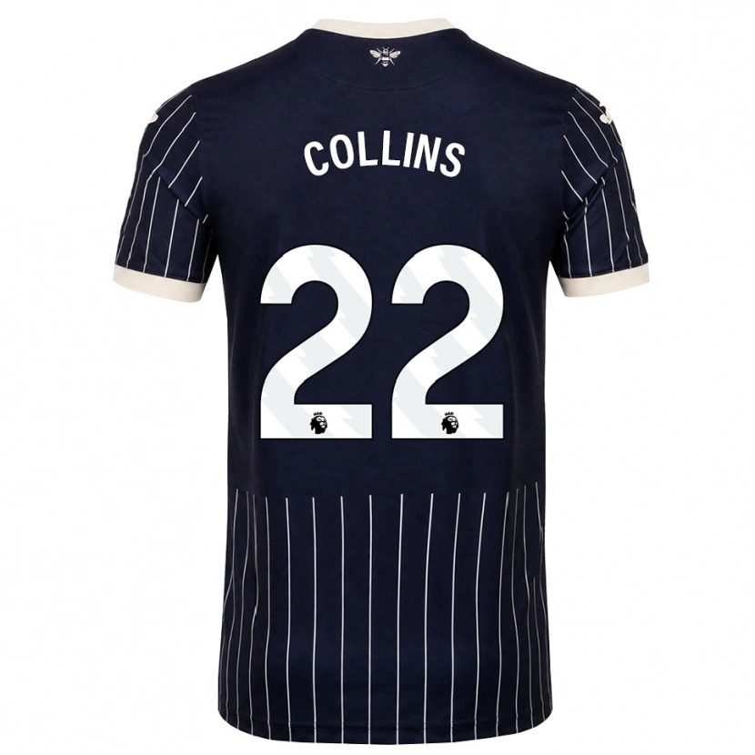 Danxen Mulher Camisola Nathan Collins #22 Preto Branco Alternativa 2026/27 Camisa Brasil