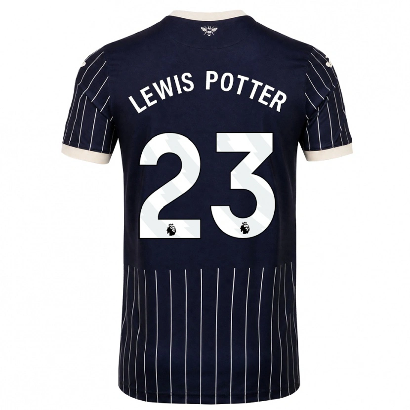 Danxen Mulher Camisola Keane Lewis-Potter #23 Preto Branco Alternativa 2026/27 Camisa Brasil
