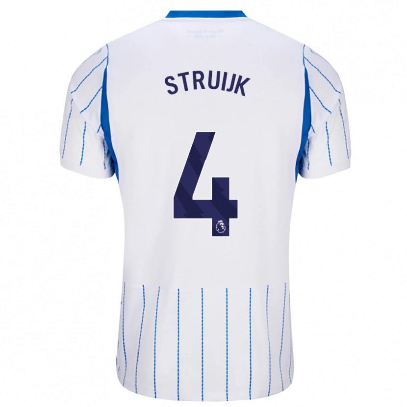 Danxen Mulher Camisola Pascal Struijk #4 Dodgerblue Branco Alternativa 2026/27 Camisa Brasil