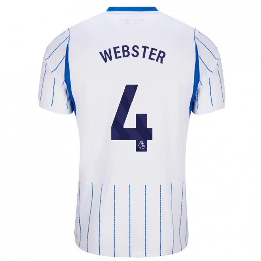Danxen Mulher Camisola Adam Webster #4 Dodgerblue Branco Alternativa 2026/27 Camisa Brasil