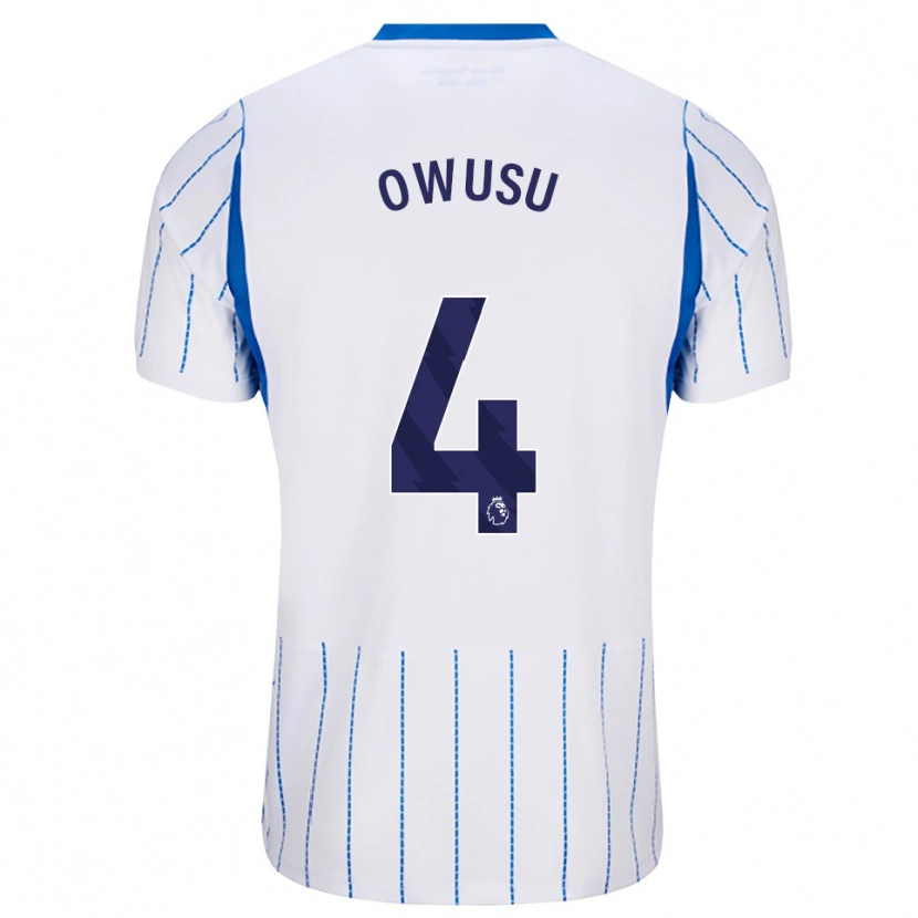 Danxen Mulher Camisola Yussif Owusu #4 Dodgerblue Branco Alternativa 2026/27 Camisa Brasil