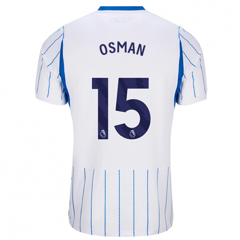 Danxen Mulher Camisola Ibrahim Osman #15 Dodgerblue Branco Alternativa 2026/27 Camisa Brasil