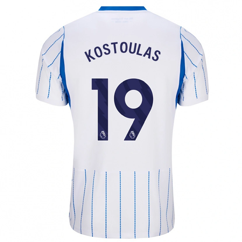 Danxen Mulher Camisola Charalampos Kostoulas #19 Dodgerblue Branco Alternativa 2026/27 Camisa Brasil