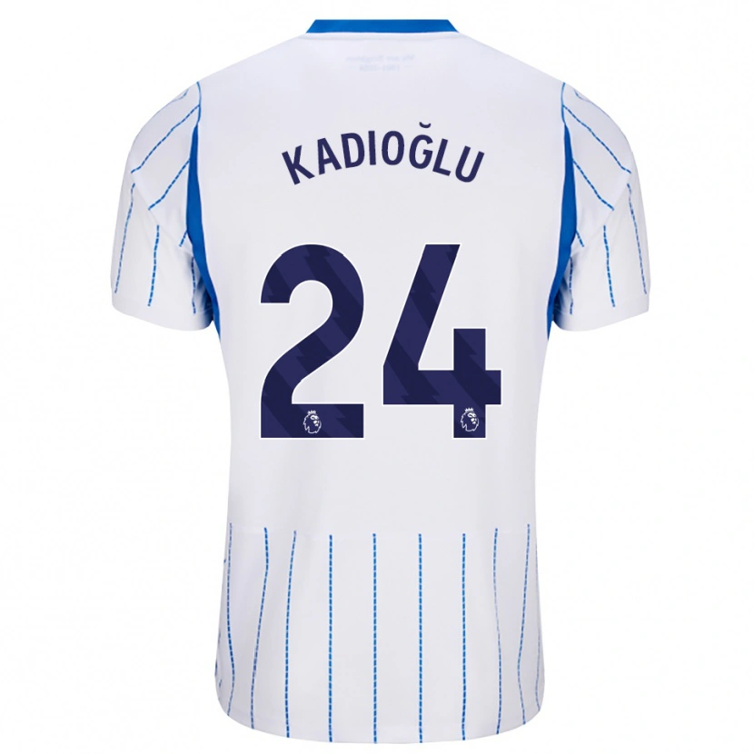 Danxen Mulher Camisola Ferdi Kadıoğlu #24 Dodgerblue Branco Alternativa 2026/27 Camisa Brasil