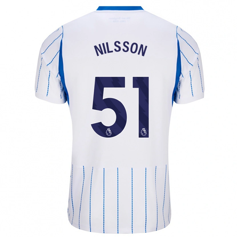 Danxen Mulher Camisola Casper Nilsson #51 Dodgerblue Branco Alternativa 2026/27 Camisa Brasil