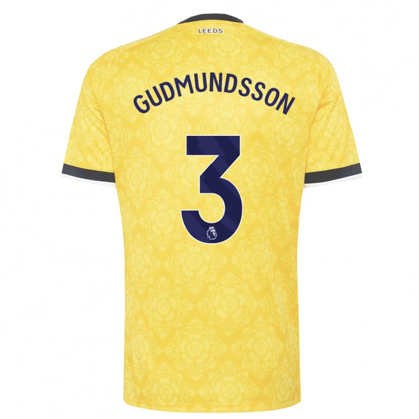 Danxen Mulher Camisola Gabriel Gudmundsson #3 Amarelo Branco Preto Alternativa 2026/27 Camisa Brasil