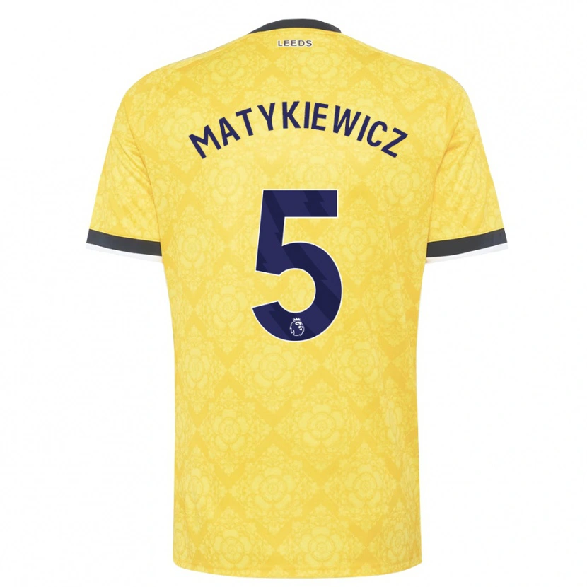 Danxen Mulher Camisola Luke Matykiewicz #5 Amarelo Branco Preto Alternativa 2026/27 Camisa Brasil
