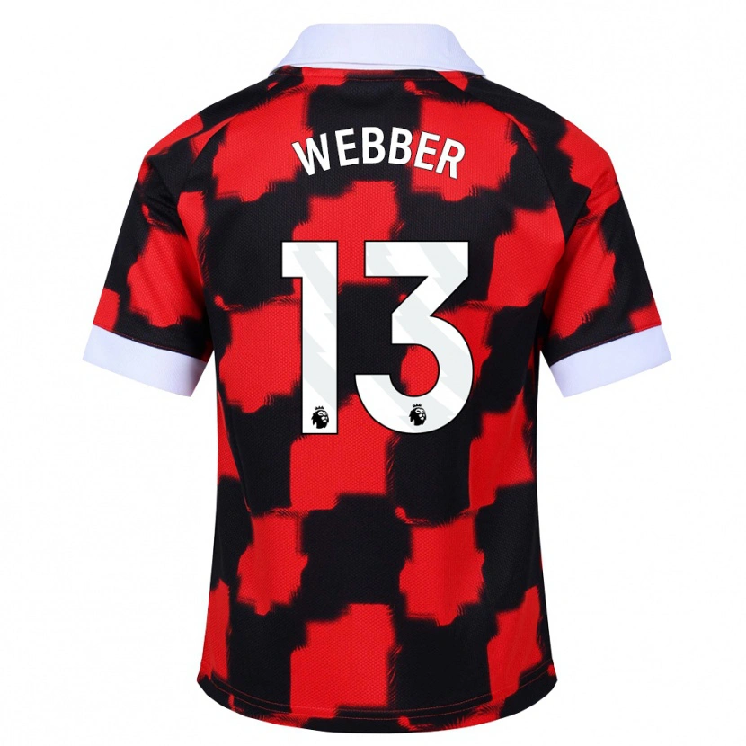 Danxen Mulher Camisola Amber Webber #13 Vermelho Branco Preto Alternativa 2026/27 Camisa Brasil