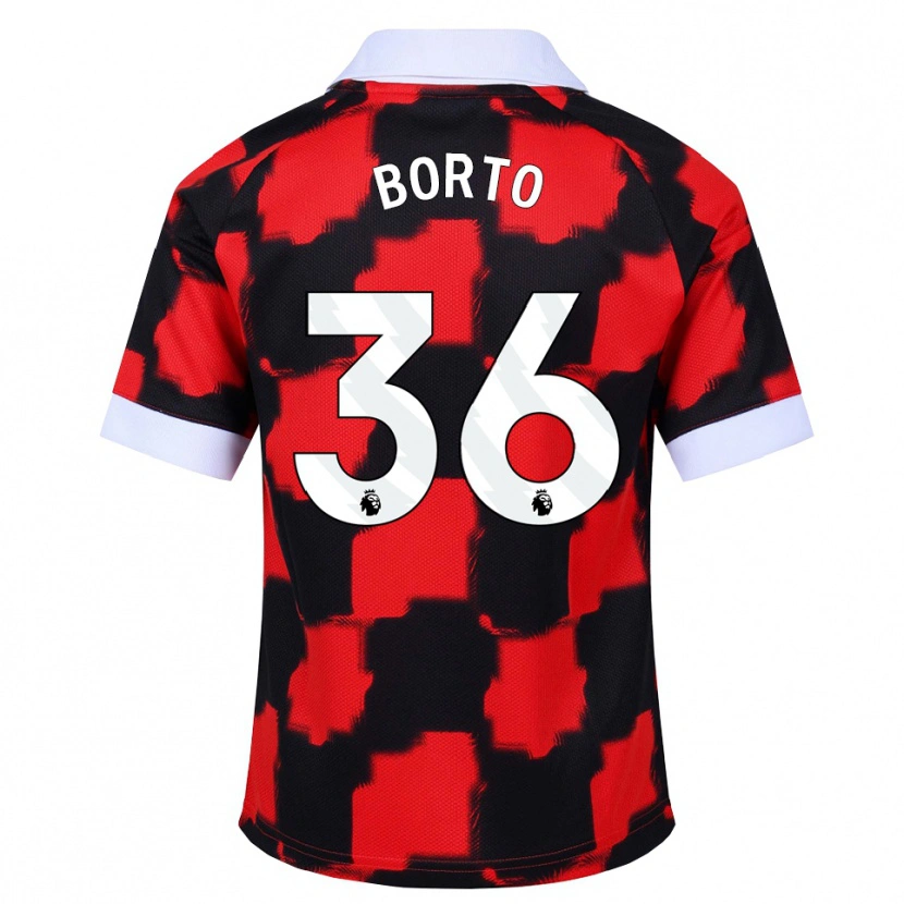 Danxen Mulher Camisola Alex Borto #36 Vermelho Branco Preto Alternativa 2026/27 Camisa Brasil