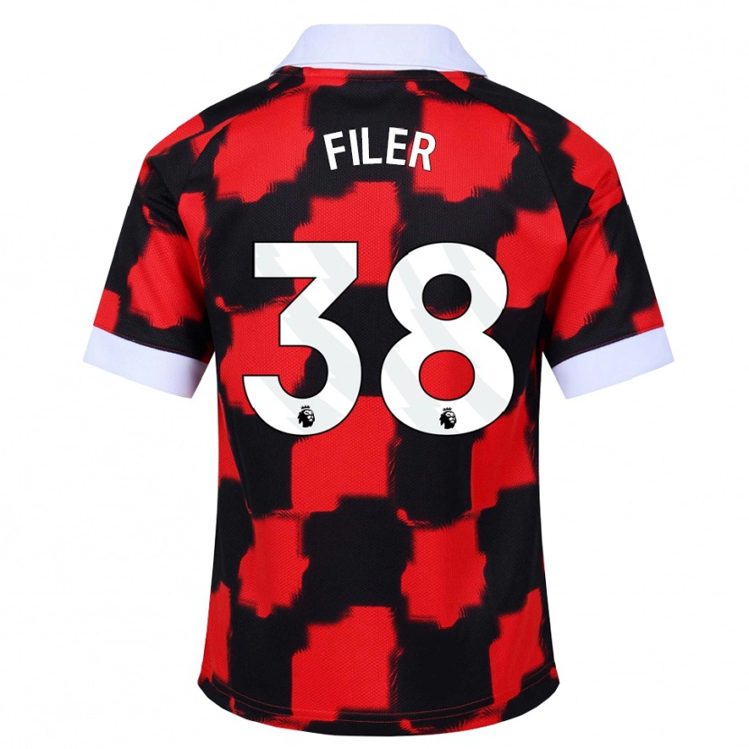 Danxen Mulher Camisola Maddie Filer #38 Vermelho Branco Preto Alternativa 2026/27 Camisa Brasil