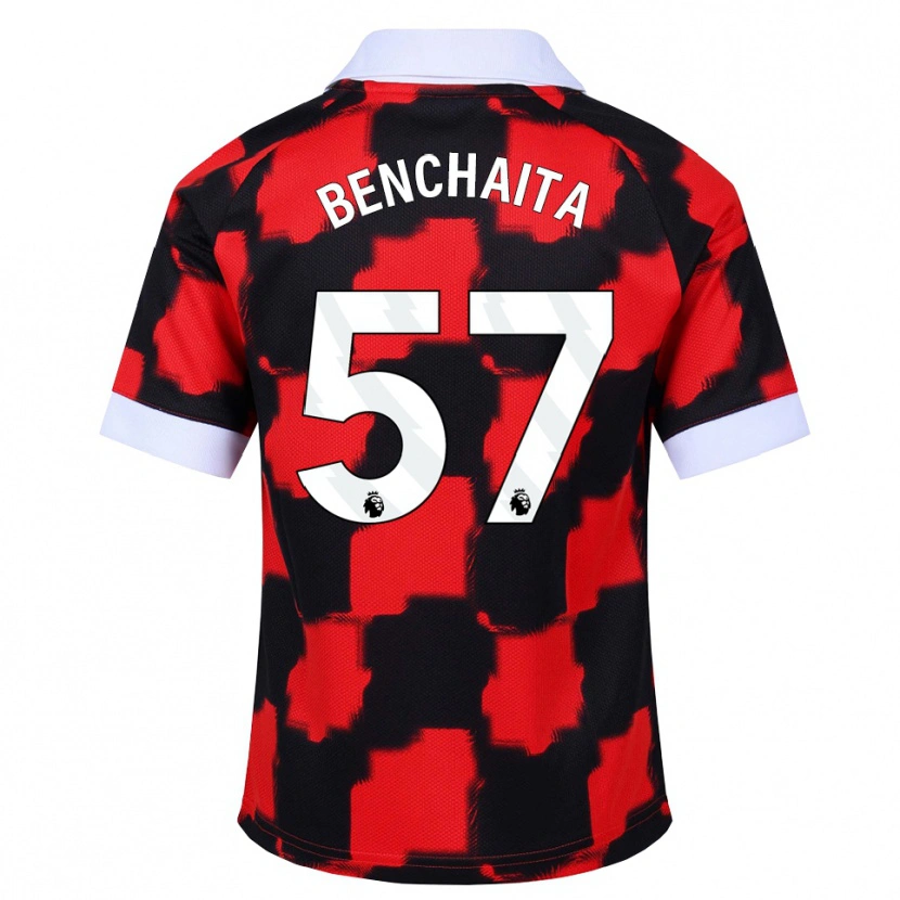 Danxen Mulher Camisola Nazim Benchaita #57 Vermelho Branco Preto Alternativa 2026/27 Camisa Brasil