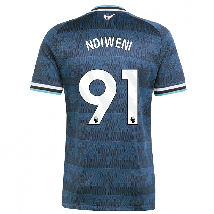 Danxen Mulher Camisola Ethan Ndiweni #91 Amarelo Preto Azul Alternativa 2026/27 Camisa Brasil