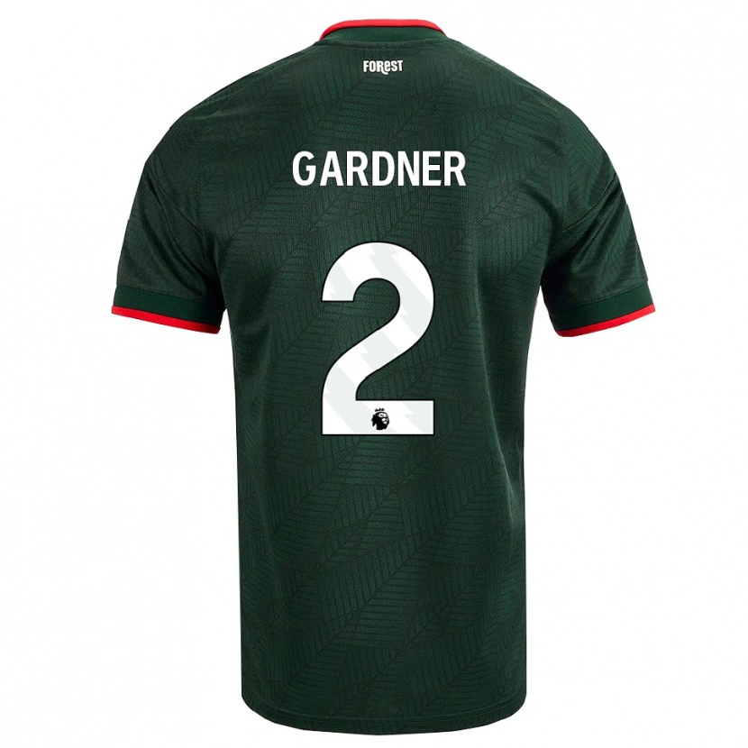 Danxen Mulher Camisola Daniel Gardner #2 Verde Escuro Vermelho Alternativa 2026/27 Camisa Brasil