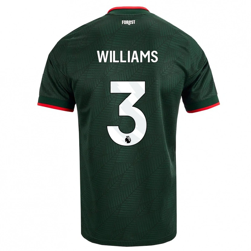 Danxen Mulher Camisola Neco Williams #3 Verde Escuro Vermelho Alternativa 2026/27 Camisa Brasil