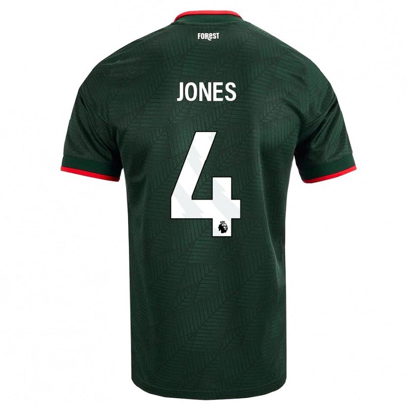 Danxen Mulher Camisola Brodie Jones #4 Verde Escuro Vermelho Alternativa 2026/27 Camisa Brasil