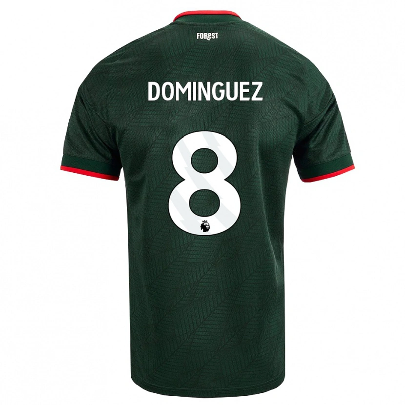 Danxen Mulher Camisola Nicolás Domínguez #8 Verde Escuro Vermelho Alternativa 2026/27 Camisa Brasil
