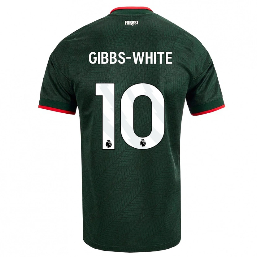 Danxen Mulher Camisola Morgan Gibbs-White #10 Verde Escuro Vermelho Alternativa 2026/27 Camisa Brasil