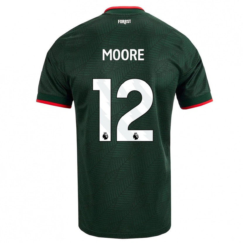 Danxen Mulher Camisola Daniel Moore #12 Verde Escuro Vermelho Alternativa 2026/27 Camisa Brasil