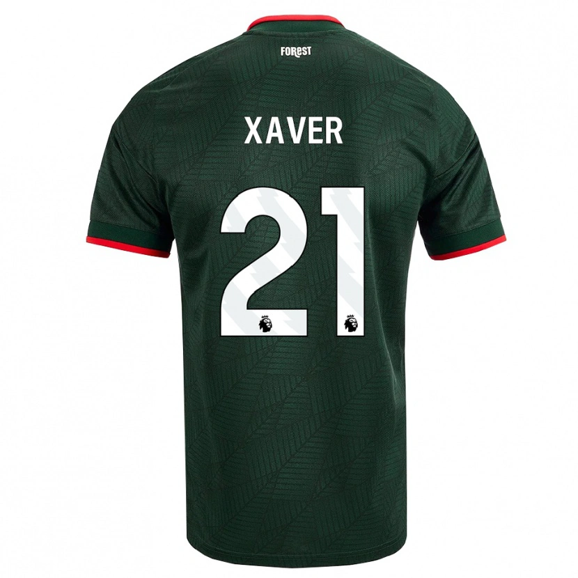 Danxen Mulher Camisola Xaver Schlager #21 Verde Escuro Vermelho Alternativa 2026/27 Camisa Brasil