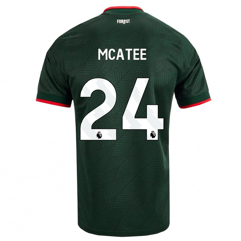 Danxen Mulher Camisola James Mcatee #24 Verde Escuro Vermelho Alternativa 2026/27 Camisa Brasil