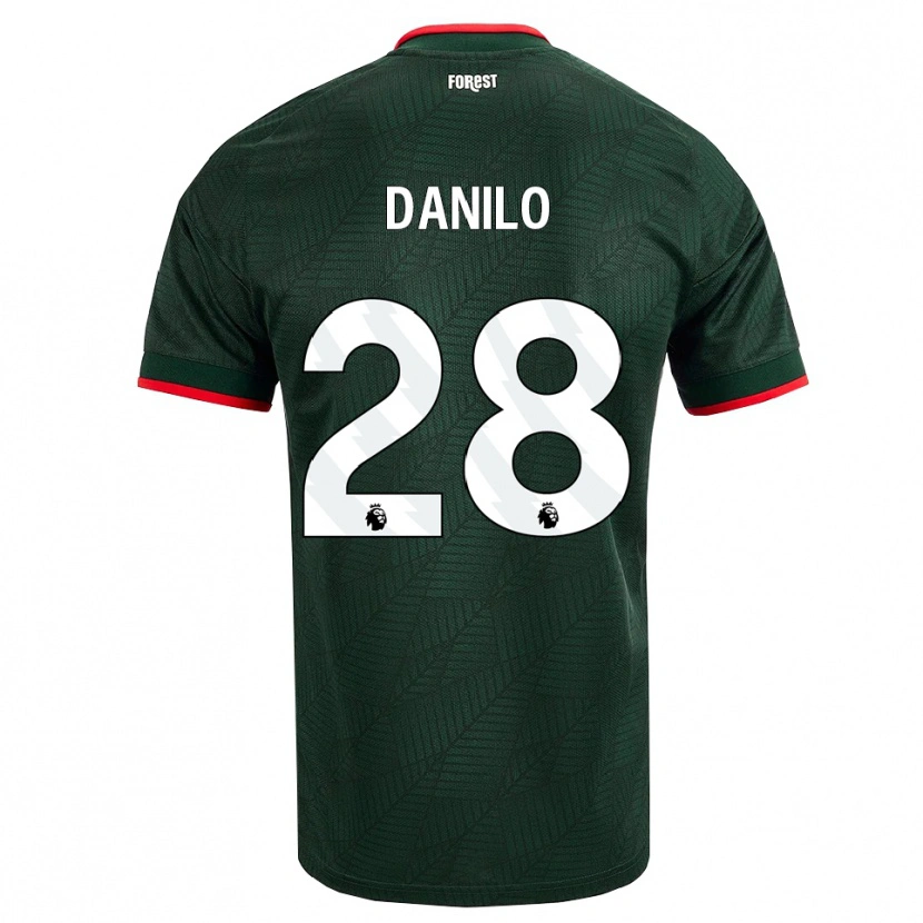 Danxen Mulher Camisola Danilo #28 Verde Escuro Vermelho Alternativa 2026/27 Camisa Brasil