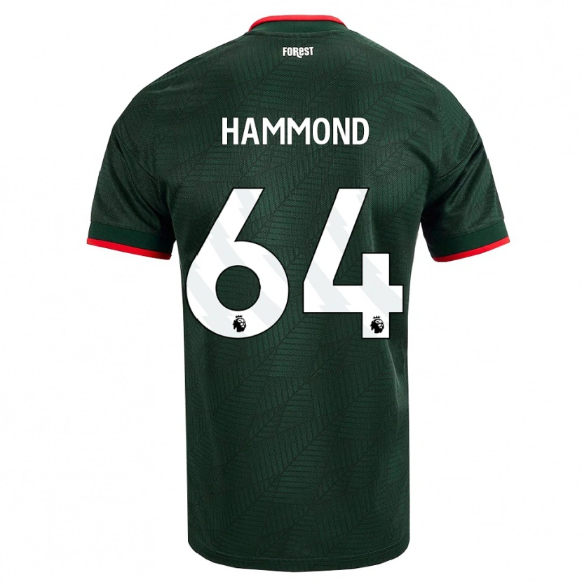 Danxen Mulher Camisola Ben Hammond #64 Verde Escuro Vermelho Alternativa 2026/27 Camisa Brasil