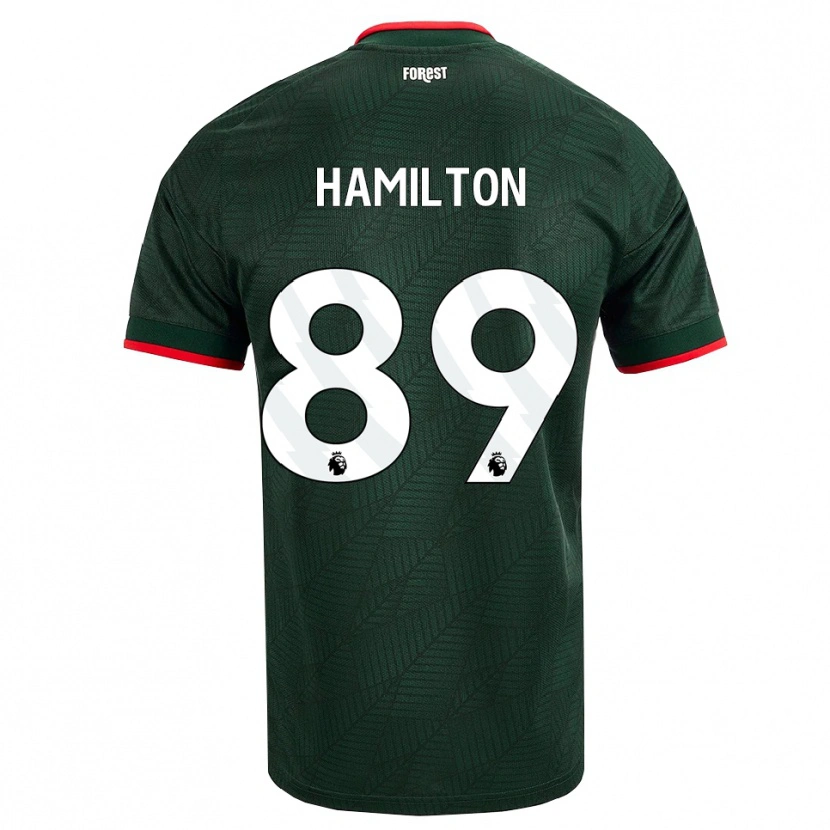 Danxen Mulher Camisola Scott Hamilton #89 Verde Escuro Vermelho Alternativa 2026/27 Camisa Brasil