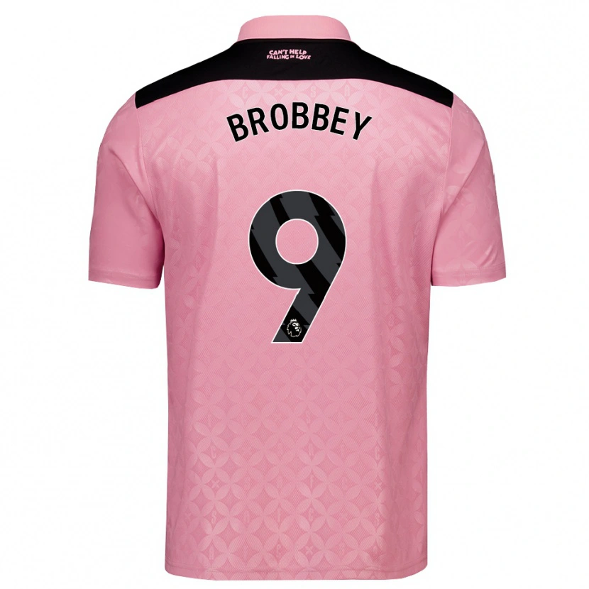 Danxen Mulher Camisola Brian Brobbey #9 Lightpink Preto Alternativa 2026/27 Camisa Brasil