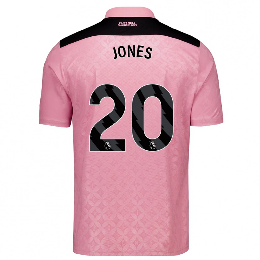 Danxen Mulher Camisola Ellen Jones #20 Lightpink Preto Alternativa 2026/27 Camisa Brasil