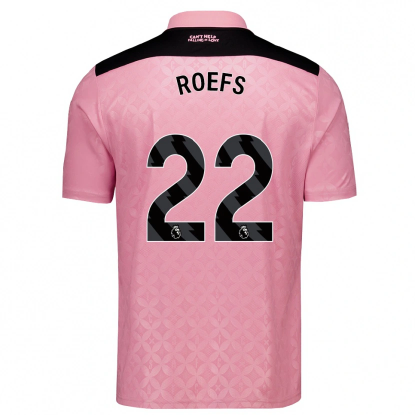 Danxen Mulher Camisola Robin Roefs #22 Lightpink Preto Alternativa 2026/27 Camisa Brasil