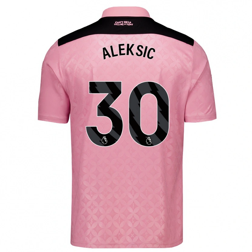 Danxen Mulher Camisola Milan Aleksic #30 Lightpink Preto Alternativa 2026/27 Camisa Brasil