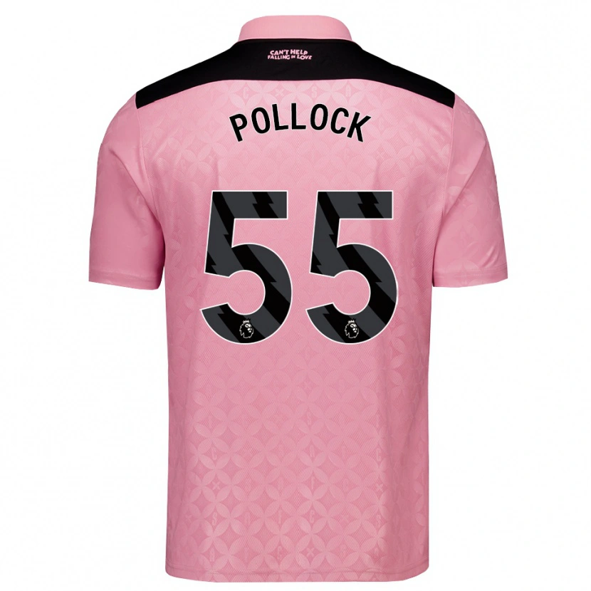 Danxen Mulher Camisola Alfie Pollock #55 Lightpink Preto Alternativa 2026/27 Camisa Brasil