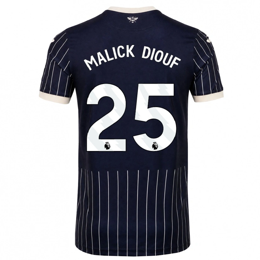 Danxen Mulher Camisola El Hadji Malick Diouf #25 Preto Branco Alternativa 2026/27 Camisa Brasil