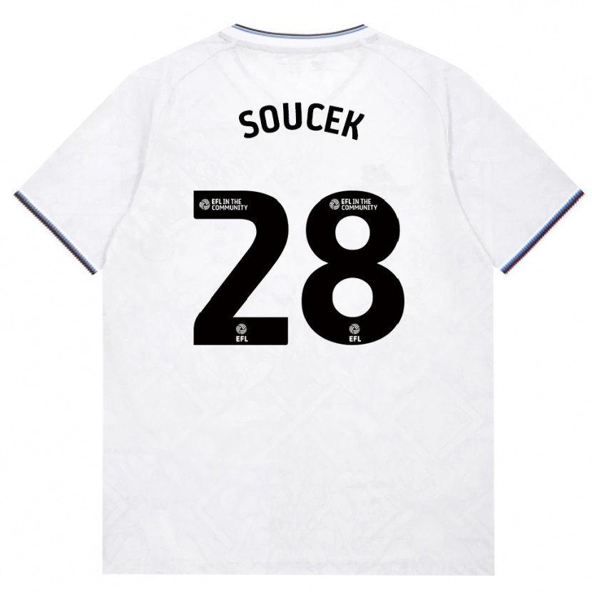 Danxen Mulher Camisola Tomáš Souček #28 Borgonha Branco Alternativa 2026/27 Camisa Brasil