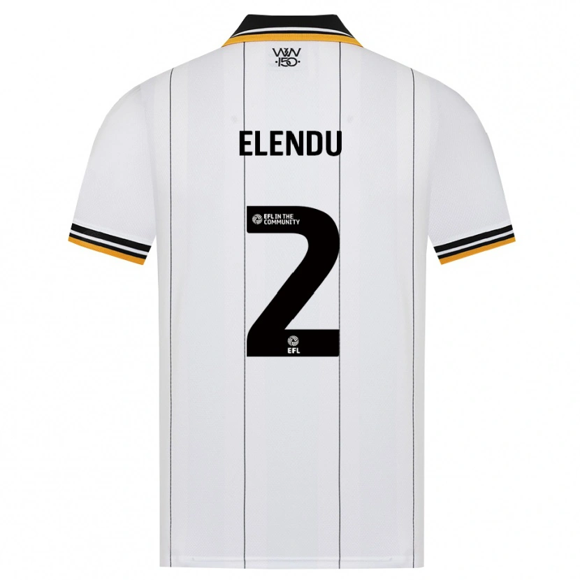 Danxen Mulher Camisola Elvis Elendu #2 Laranja Branco Preto Alternativa 2026/27 Camisa Brasil