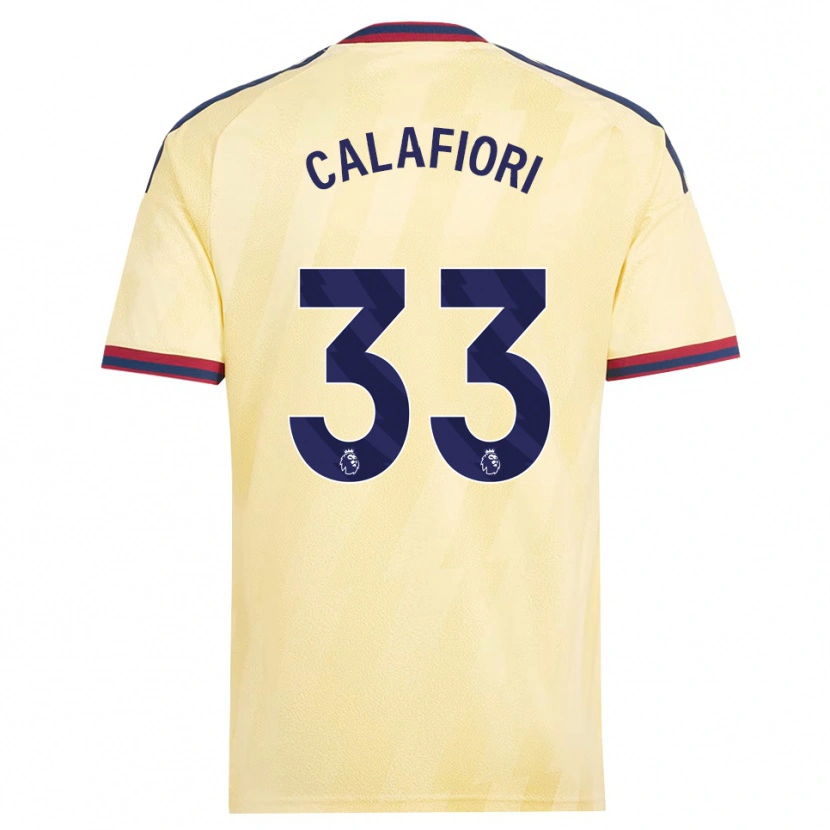 Danxen Mulher Camisola Riccardo Calafiori #33 Amarelo Claro Midnightblue Terceiro 2026/27 Camisa Brasil