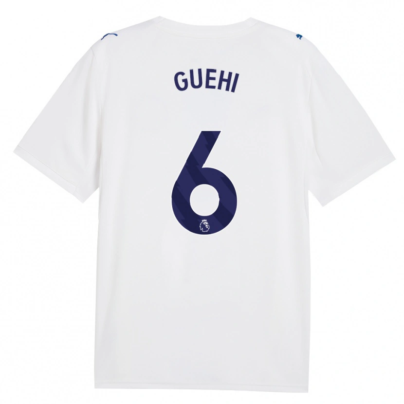 Danxen Mulher Camisola Marc Guéhi #6 Marinha Branco Terceiro 2026/27 Camisa Brasil