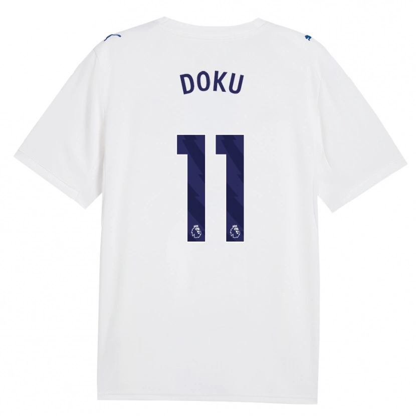 Danxen Mulher Camisola Jérémy Doku #11 Marinha Branco Terceiro 2026/27 Camisa Brasil