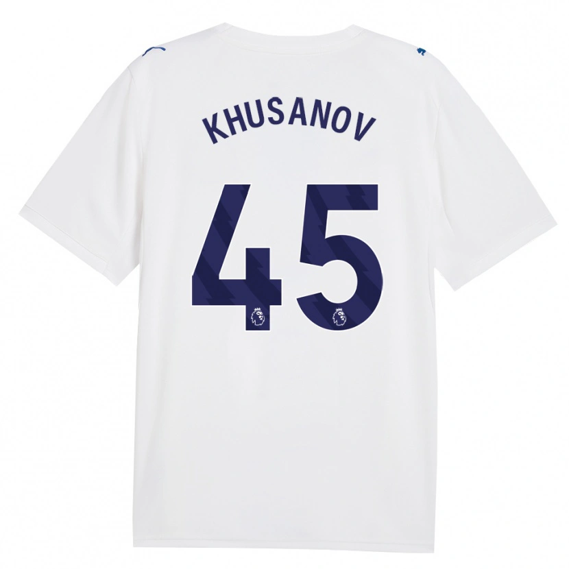 Danxen Mulher Camisola Abdukodir Khusanov #45 Marinha Branco Terceiro 2026/27 Camisa Brasil