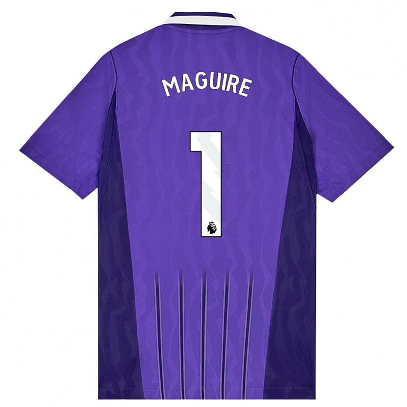 Danxen Mulher Camisola Aaron Maguire #1 Roxo Branco Terceiro 2026/27 Camisa Brasil