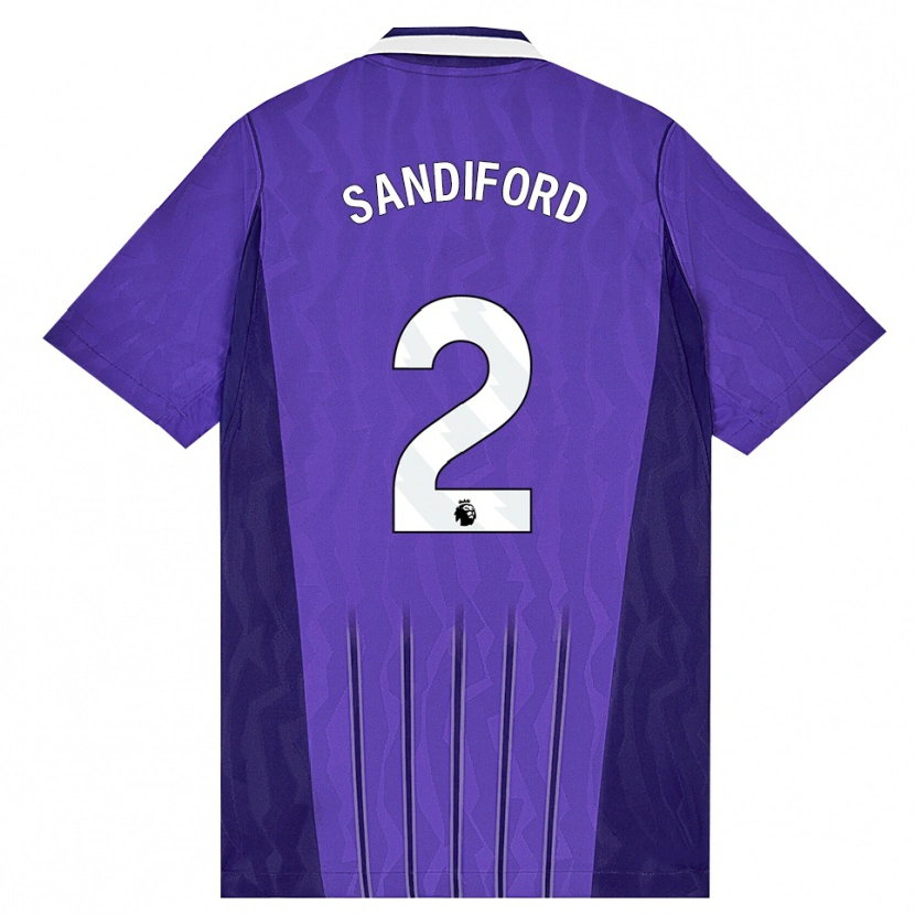 Danxen Mulher Camisola Oscar Sandiford #2 Roxo Branco Terceiro 2026/27 Camisa Brasil