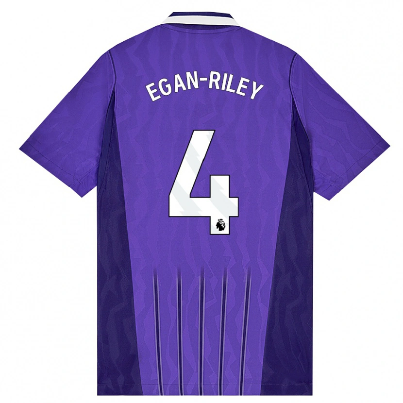 Danxen Mulher Camisola Roman Egan-Riley #4 Roxo Branco Terceiro 2026/27 Camisa Brasil