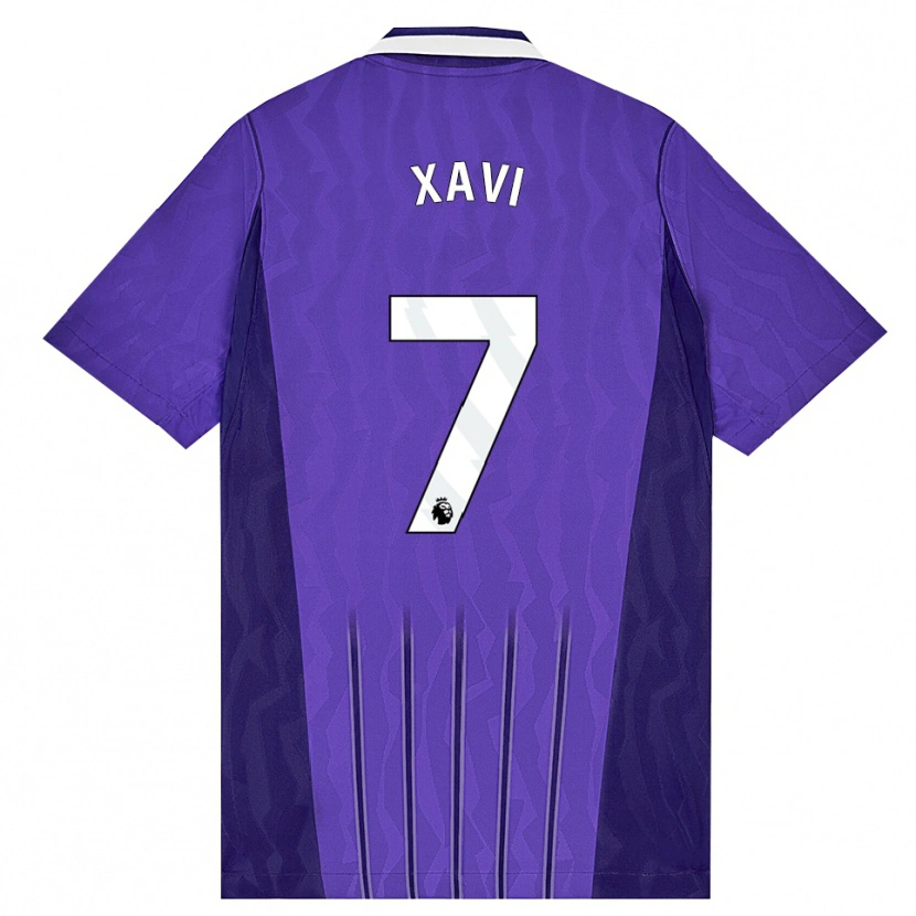 Danxen Mulher Camisola Xavi Simons #7 Roxo Branco Terceiro 2026/27 Camisa Brasil