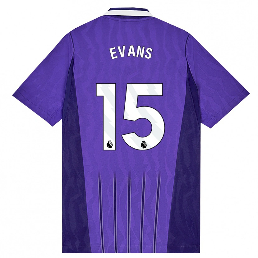 Danxen Mulher Camisola Ted Evans #15 Roxo Branco Terceiro 2026/27 Camisa Brasil