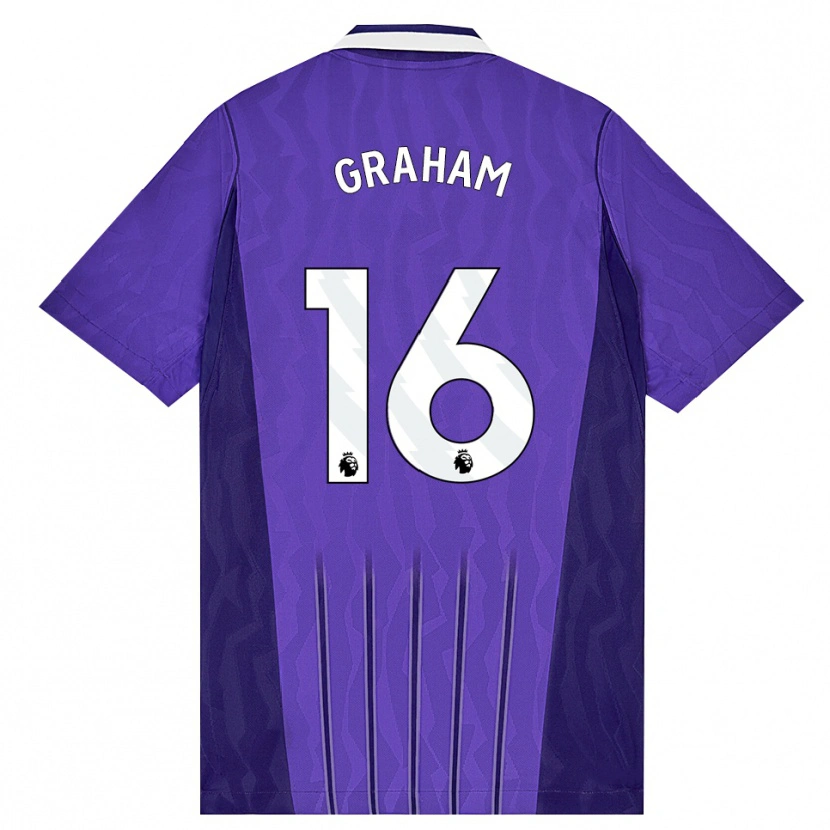 Danxen Mulher Camisola Kit Graham #16 Roxo Branco Terceiro 2026/27 Camisa Brasil