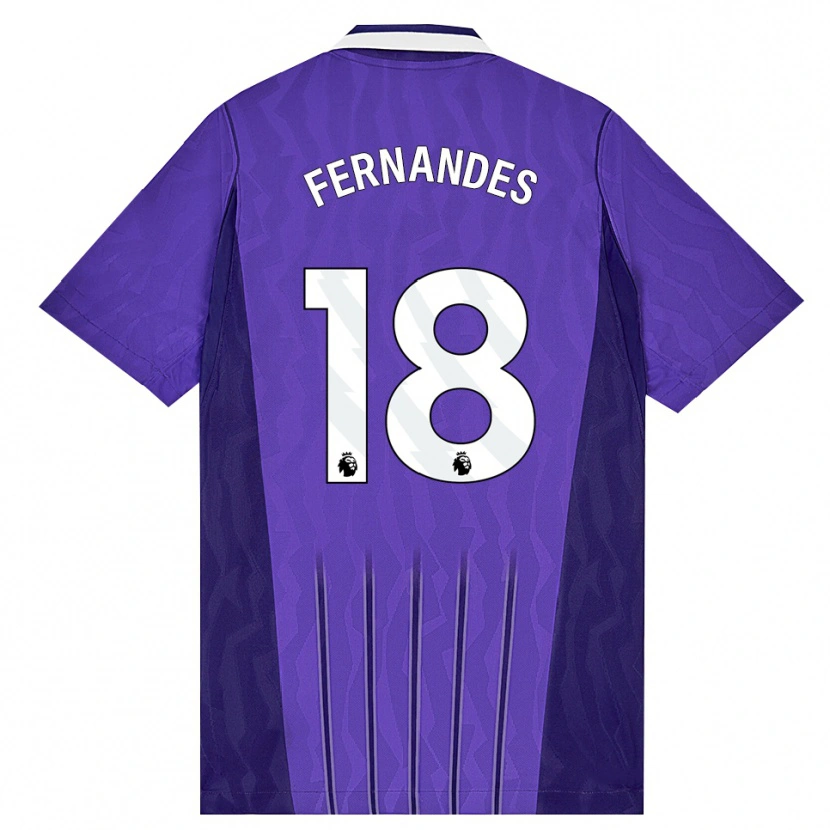 Danxen Mulher Camisola Mateus Fernandes #18 Roxo Branco Terceiro 2026/27 Camisa Brasil