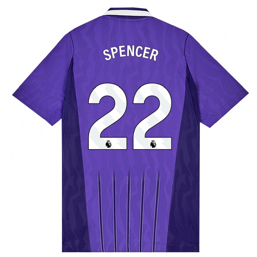 Danxen Mulher Camisola Rebecca Spencer #22 Roxo Branco Terceiro 2026/27 Camisa Brasil