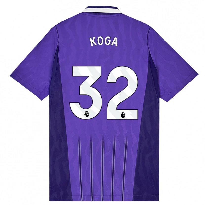 Danxen Mulher Camisola Tōko Koga #32 Roxo Branco Terceiro 2026/27 Camisa Brasil