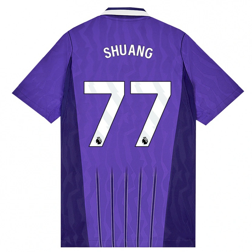 Danxen Mulher Camisola Wang Shuang #77 Roxo Branco Terceiro 2026/27 Camisa Brasil